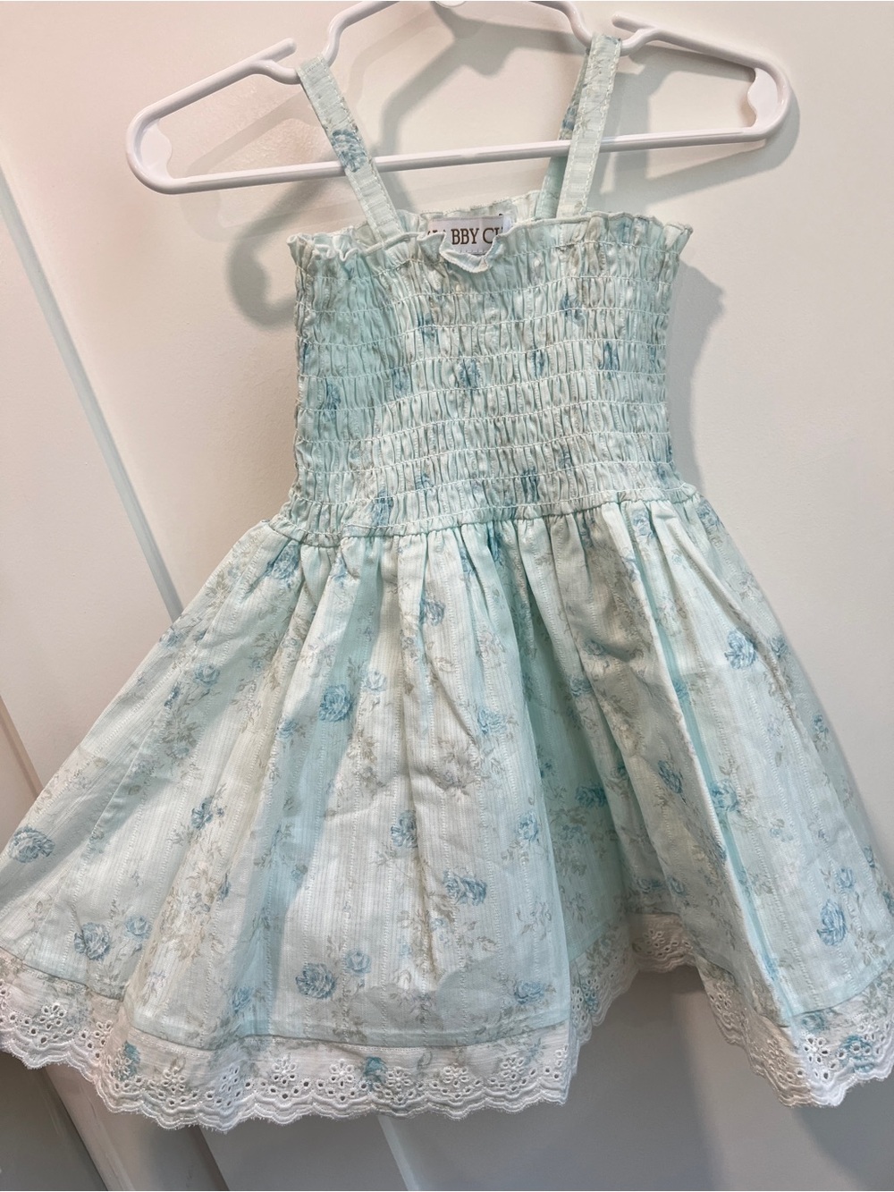 Shabby Chic Mint Floral Smocked Dress | 18 Months